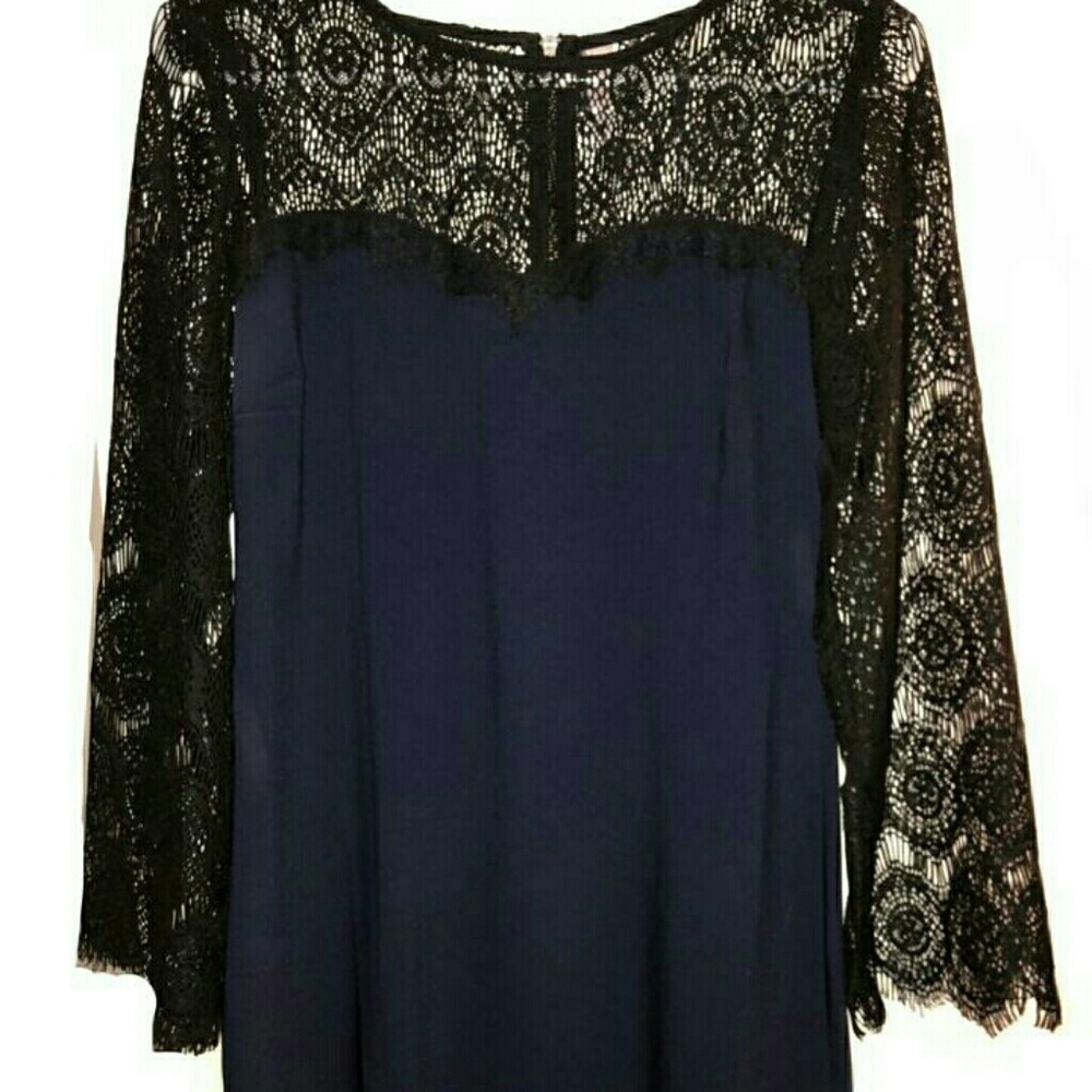 Deep purple and black dress